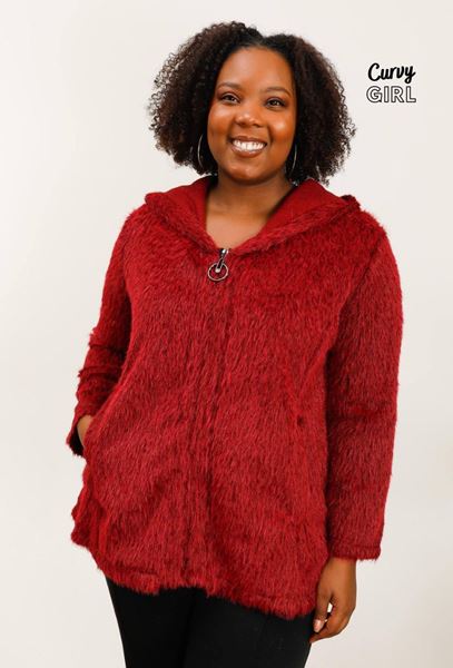 Picture of CURVY GIRL JACKET WITH HOOD